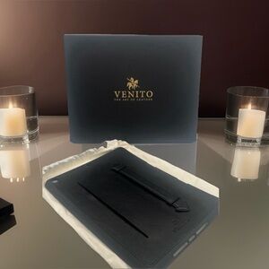 Lecce Leather Wallet Case Compatible with iPad 10.2-2019 Flex Handle Tablet BLK